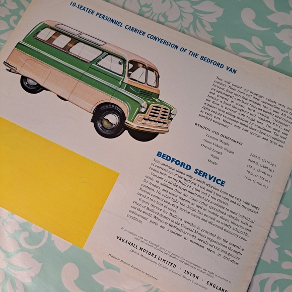 BEDFORD vintage Bedford Van brochure. - Picture 7 of 9